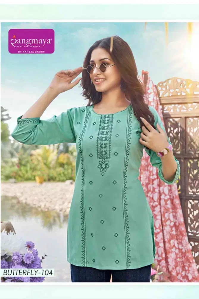 Butterfly By Rangmaya Rayon Tunic Ladies Top Suppliers In India